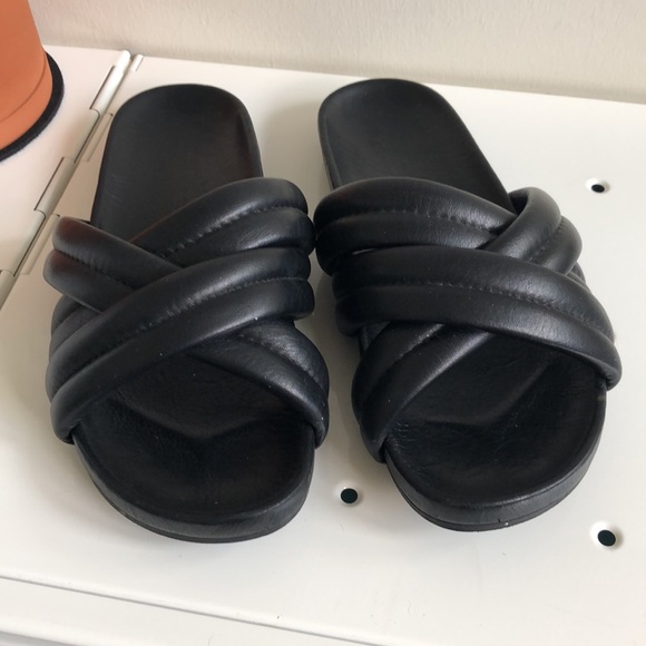 Slow and Steady Wins the Race Shoes - Slow & Steady Wins Woven Leather Sandals 40 Black